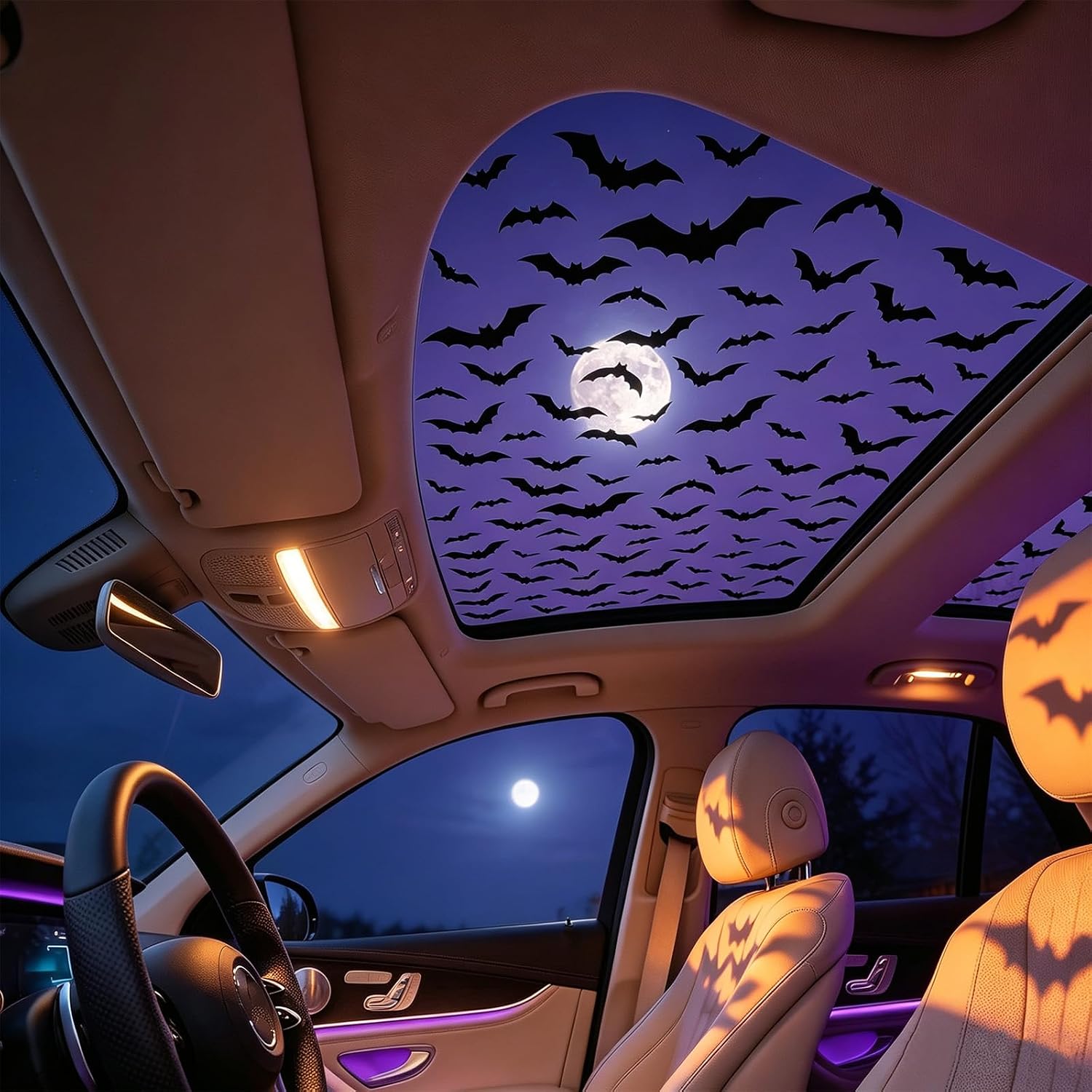 Spider Web Halloween Decoration - Araba Tavanı İçin Cadılar Bayramı Temalı