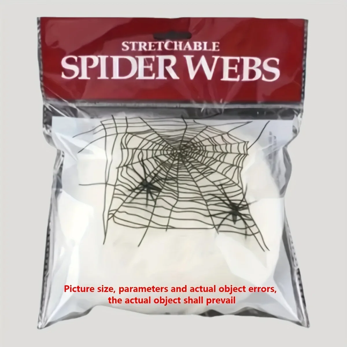 Spider Web Halloween Decoration - Her birinde 2 örümcek bulunan, esneyebilen