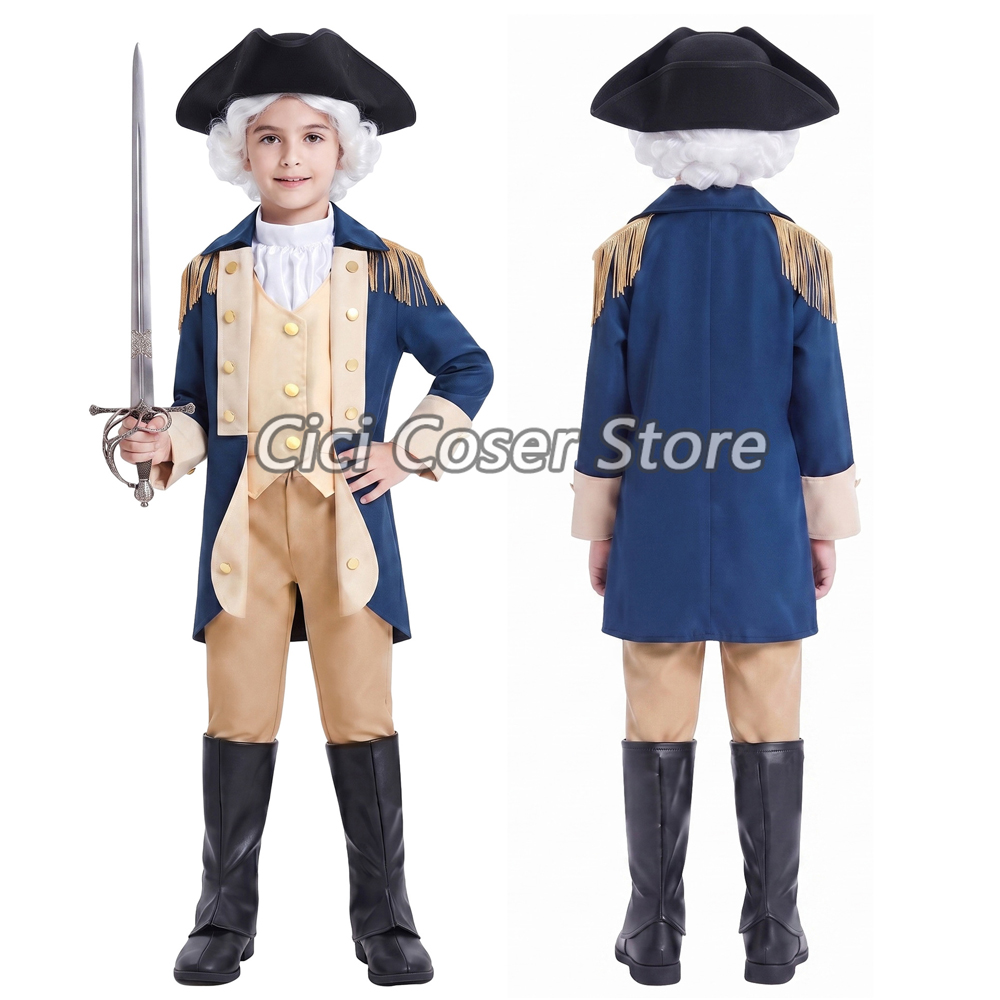 Halloween Costume Kids - Çocuklar için Kolonyal George Washington Kostümü,