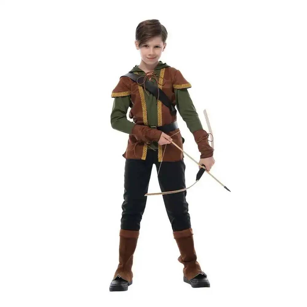Halloween Costume Kids - Boys Snailify Çocuklar Okçu Kostümü Avcı