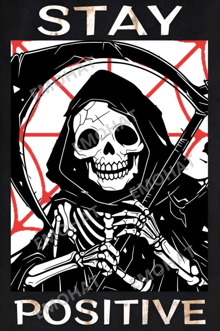 Halloween Skeleton Decoration - EMOHAT Pozitif Kalp Şeklinde Metal Tabela,