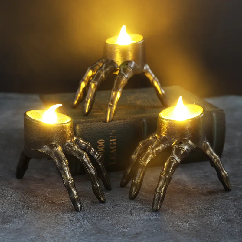 Halloween Skeleton Decoration - Cadılar bayramı Kolu Kırmak Kafatası LED