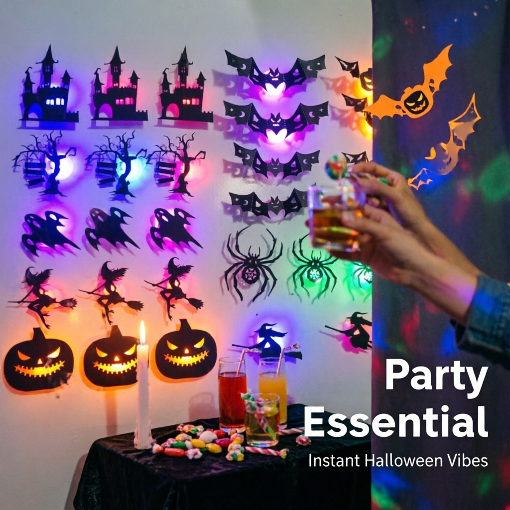 8 adet/set LED Cadılar Bayramı - Halloween Pumpkin Decor Led incelemesi ve fiyatı