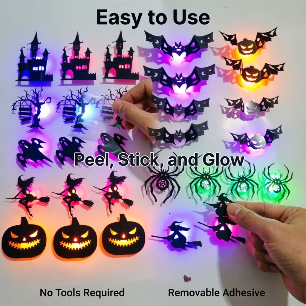 8 adet/set LED Cadılar Bayramı - Halloween Pumpkin Decor Led incelemesi ve fiyatı