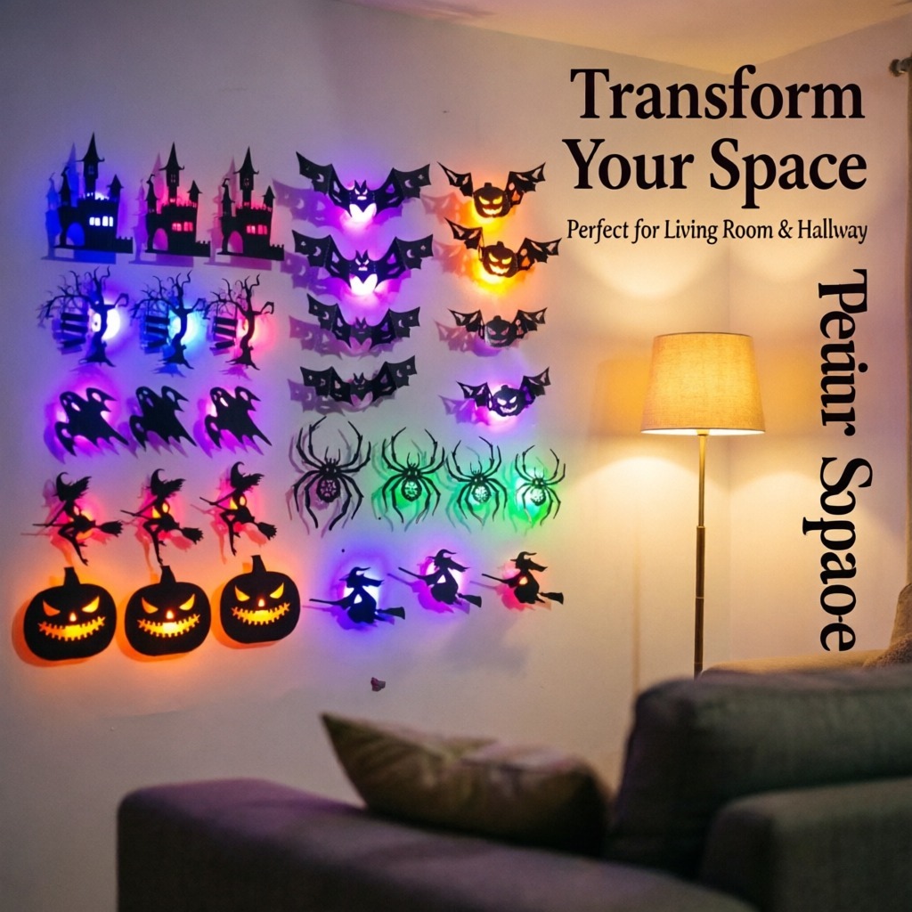8 adet/set LED Cadılar Bayramı - Halloween Pumpkin Decor Led incelemesi ve fiyatı