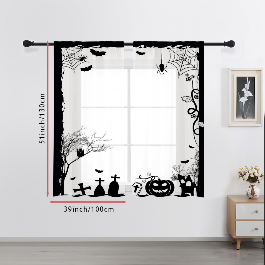 2 Adet Dijital Baskı Şeffaf Pe - Spider Web Halloween Decoration incelemesi ve fiyatı