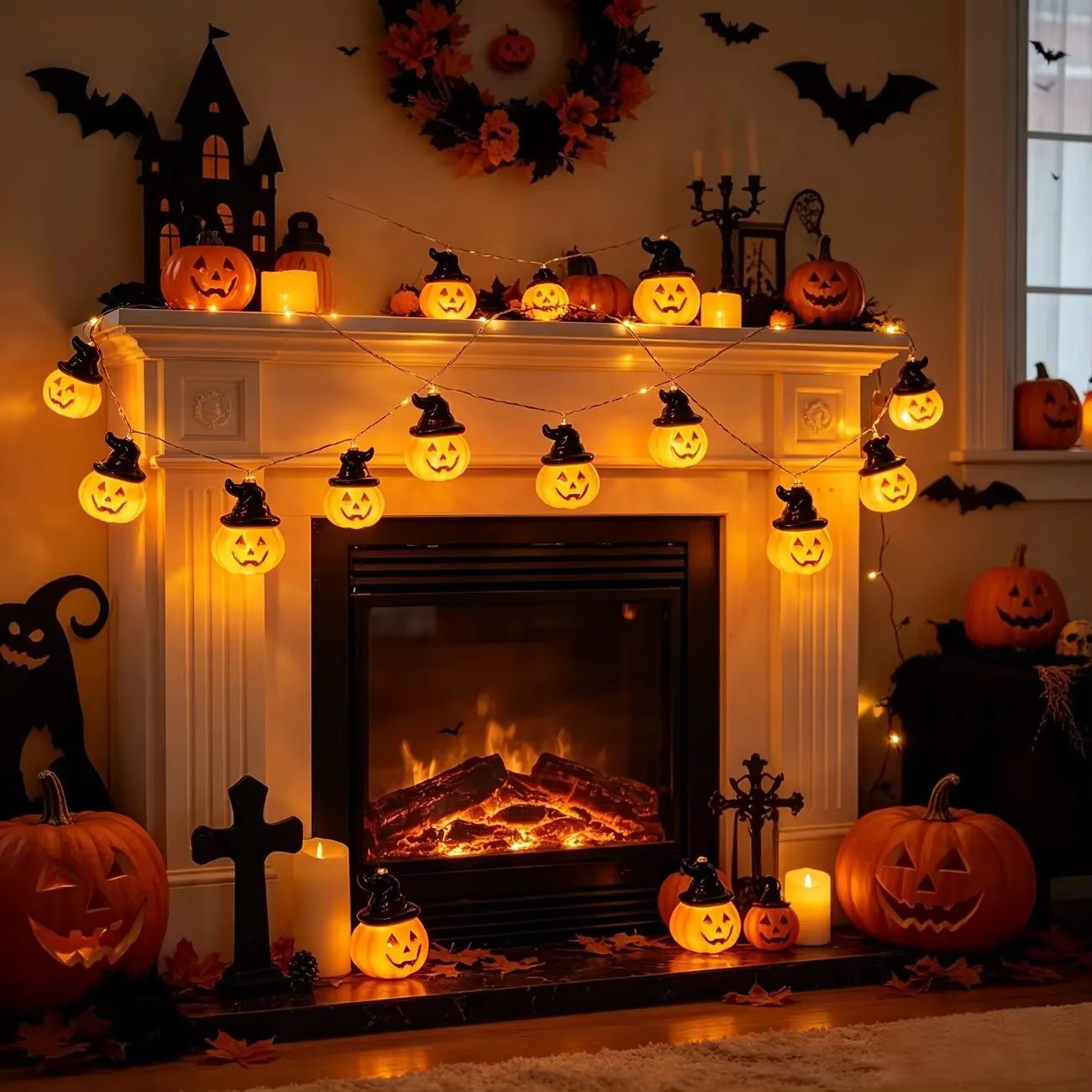 Cadı Şapkası Kabak Peri Işık Z - Halloween Led String Lights Orange incelemesi ve fiyatı