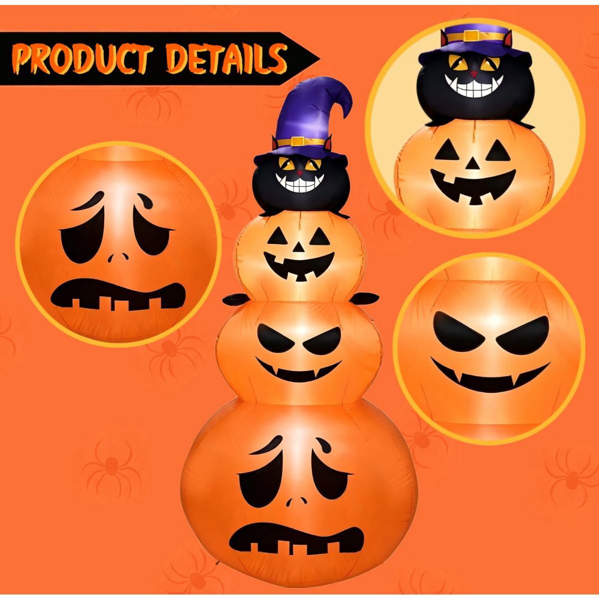 Dış Mekan Tatil Süslemeleri Ca - Halloween Pumpkin Decor Led incelemesi ve fiyatı