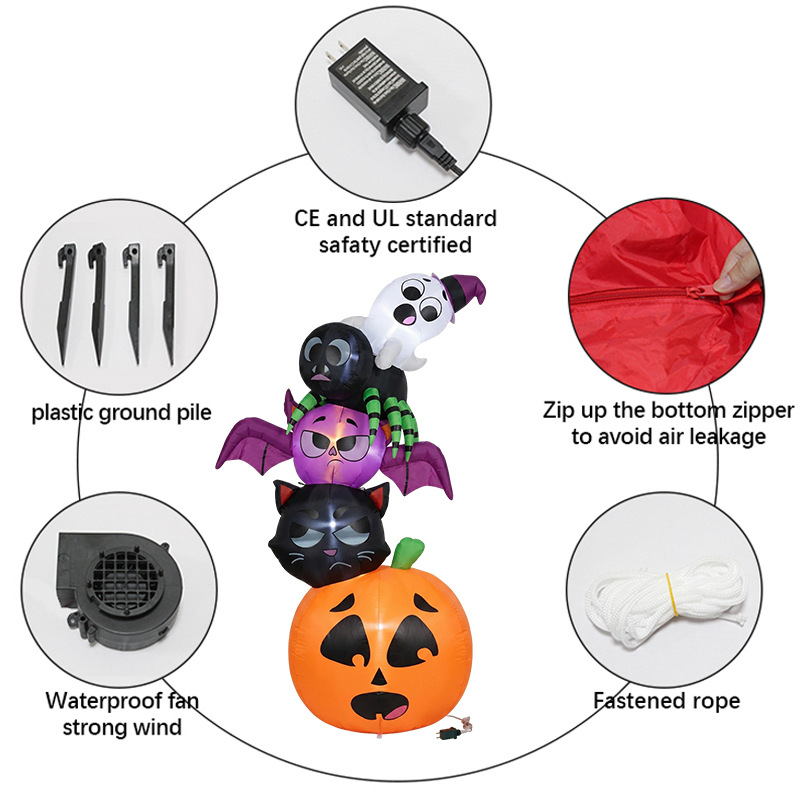 18 m Cadılar Bayramı Şişme Süs - Halloween Pumpkin Decor Led incelemesi ve fiyatı